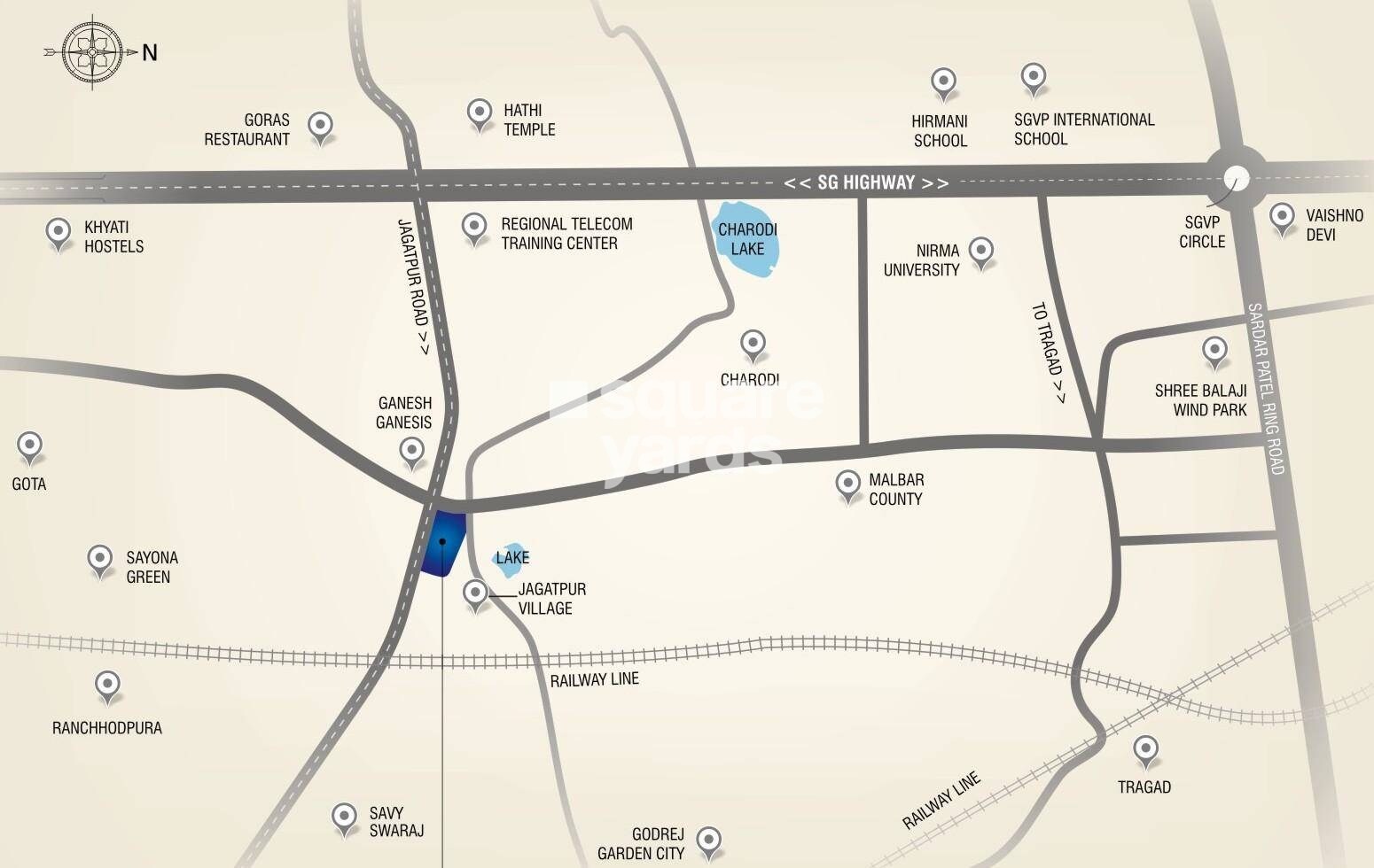 Krishna Heights Jagatpur Location Image