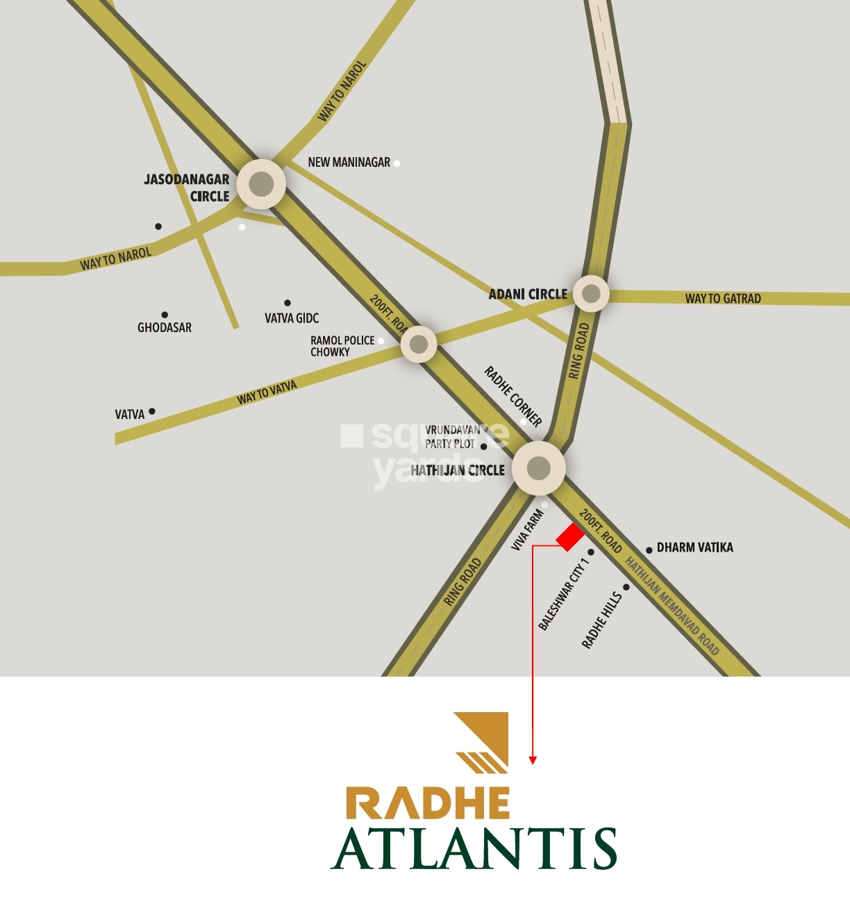 Raghunandan Radhe Atlantis Location Image