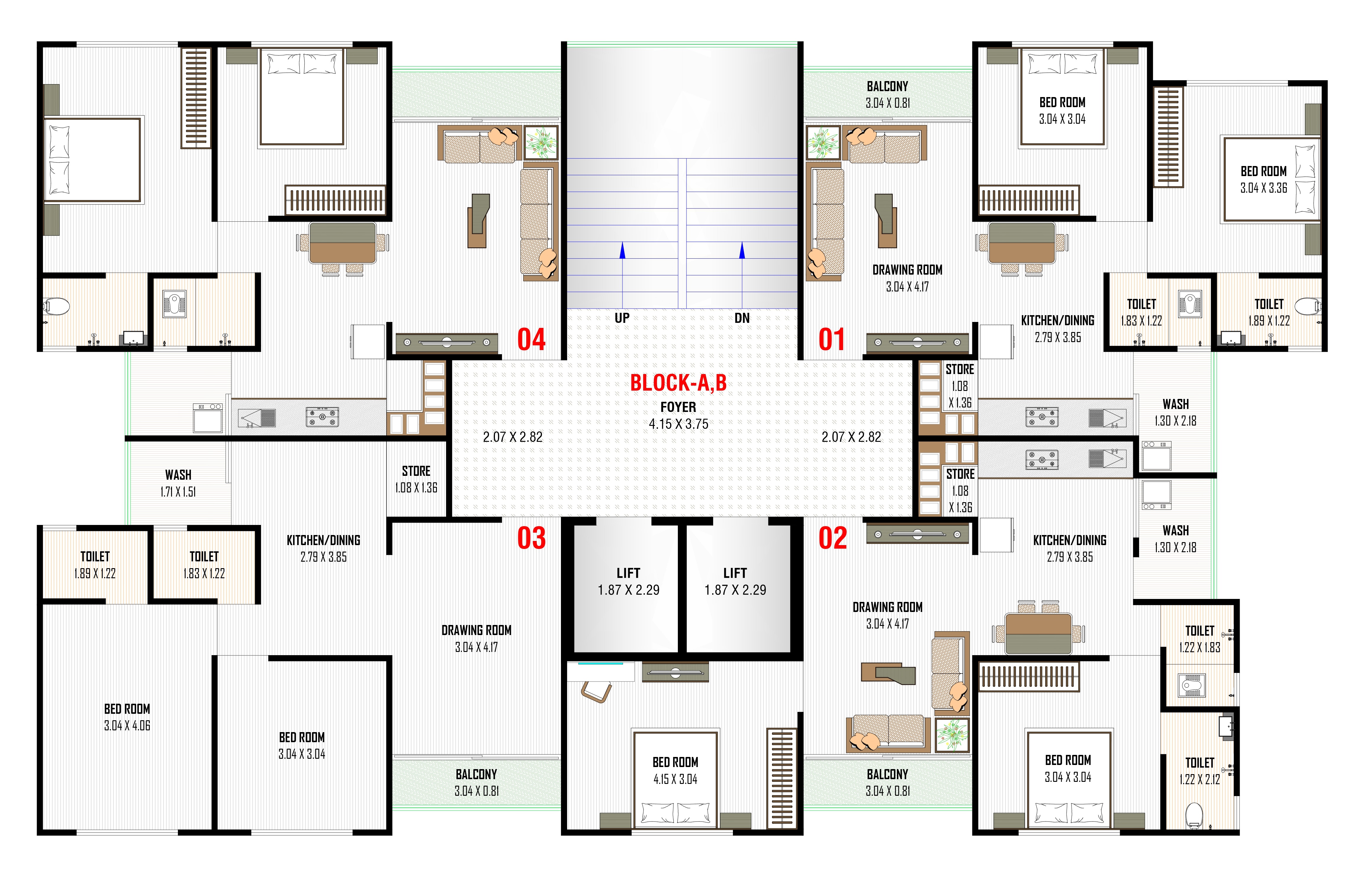 Raghuvir Aryaman Kalpvruksh Floor Plans