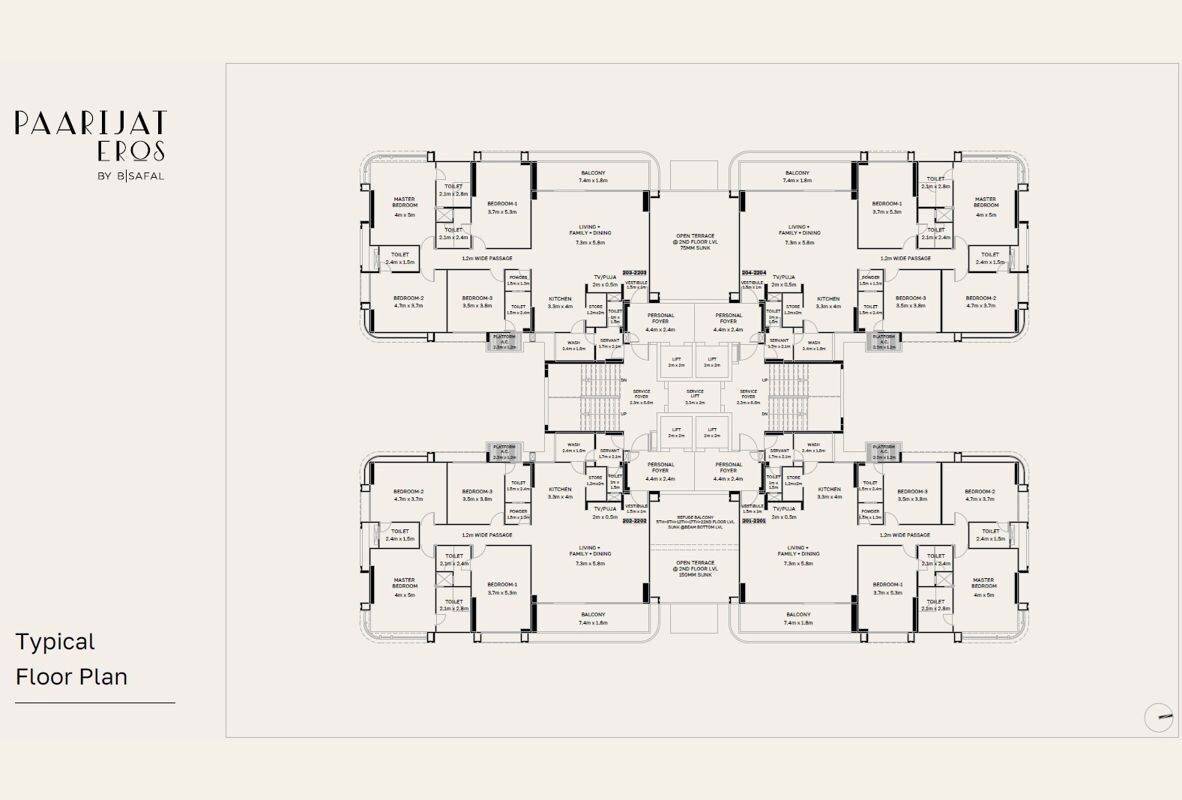 Safal Paarijat Eros Floor Plans