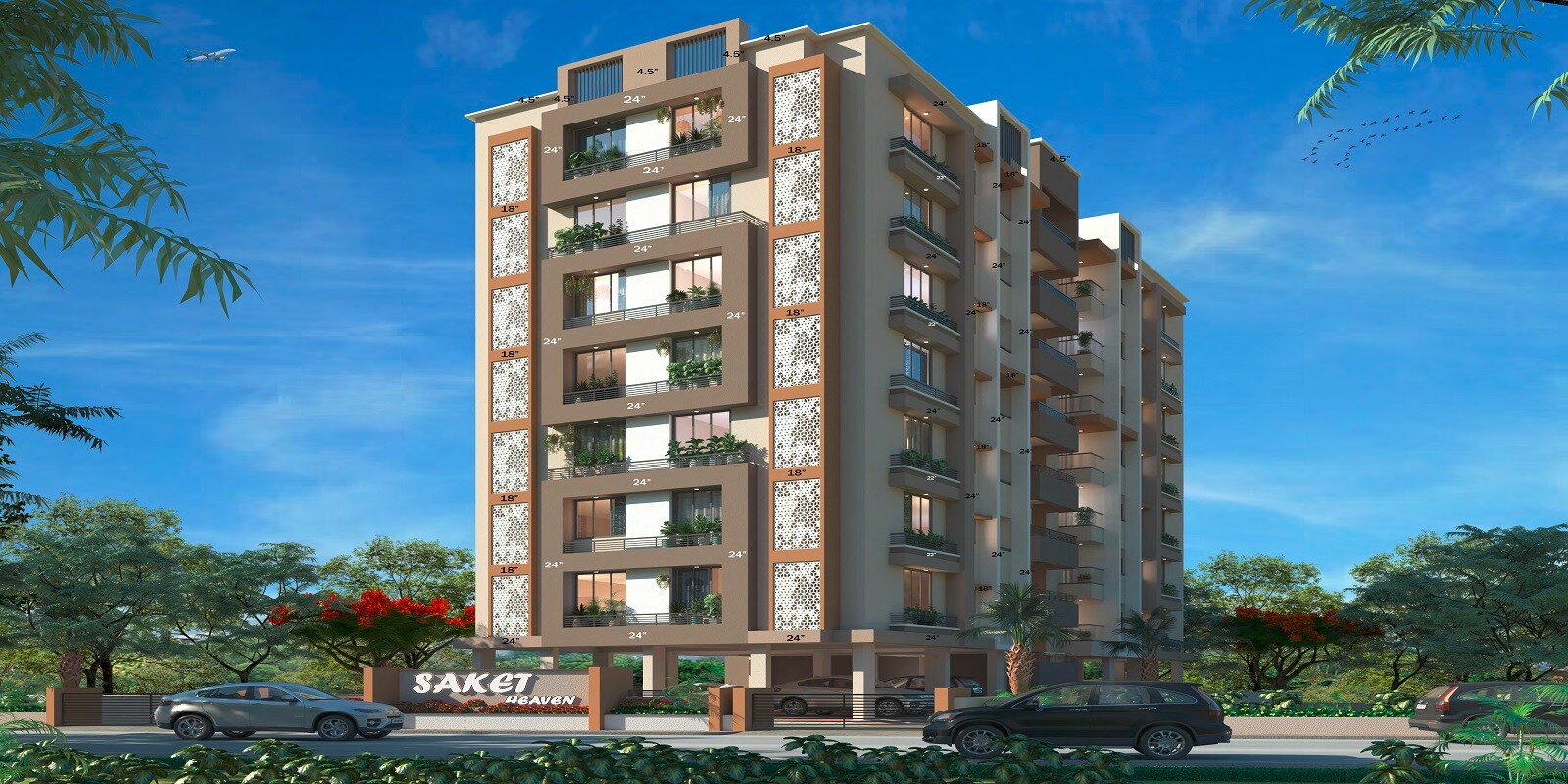 Saket Heaven residential project in Nana Chiloda