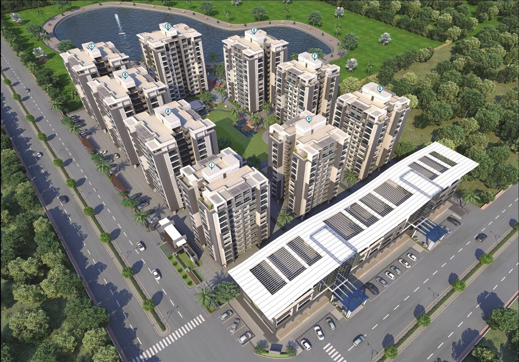Sangani Shaligram Lakeview Tower View
