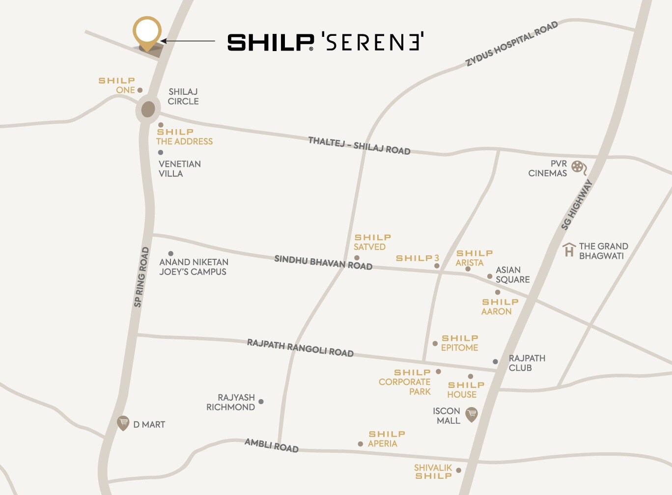 Shilp Serene Location Image