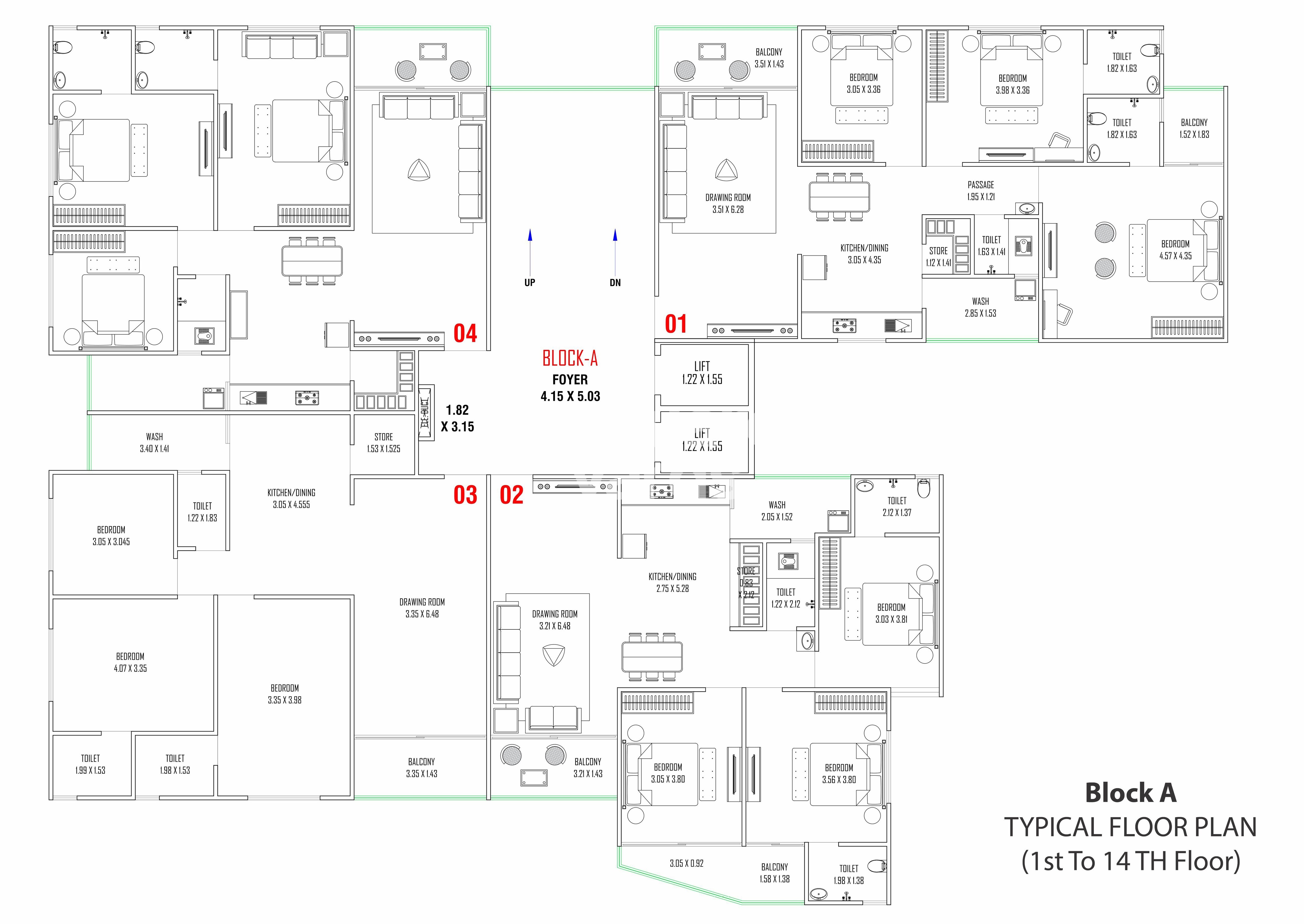 Shree Amee 98 Floor Plans