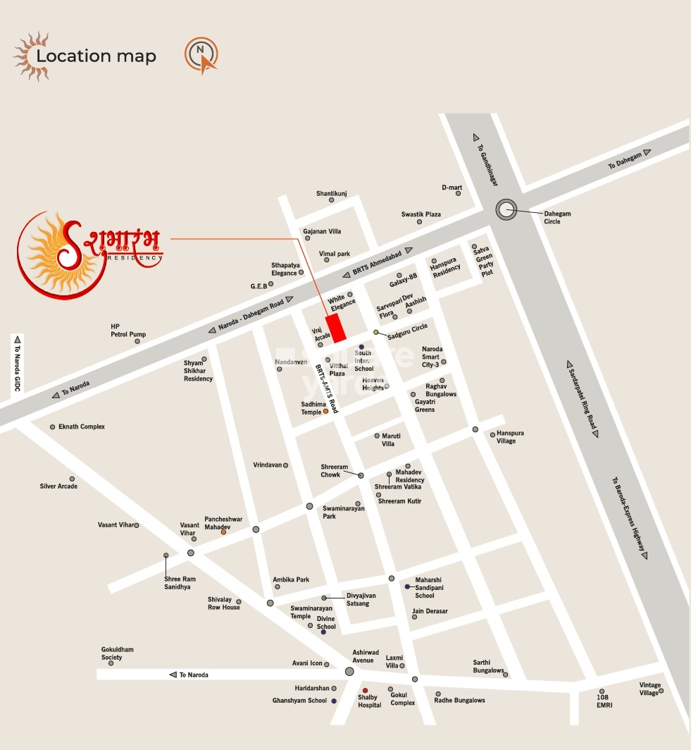 Shubharambh Residency Hanspura Location Image