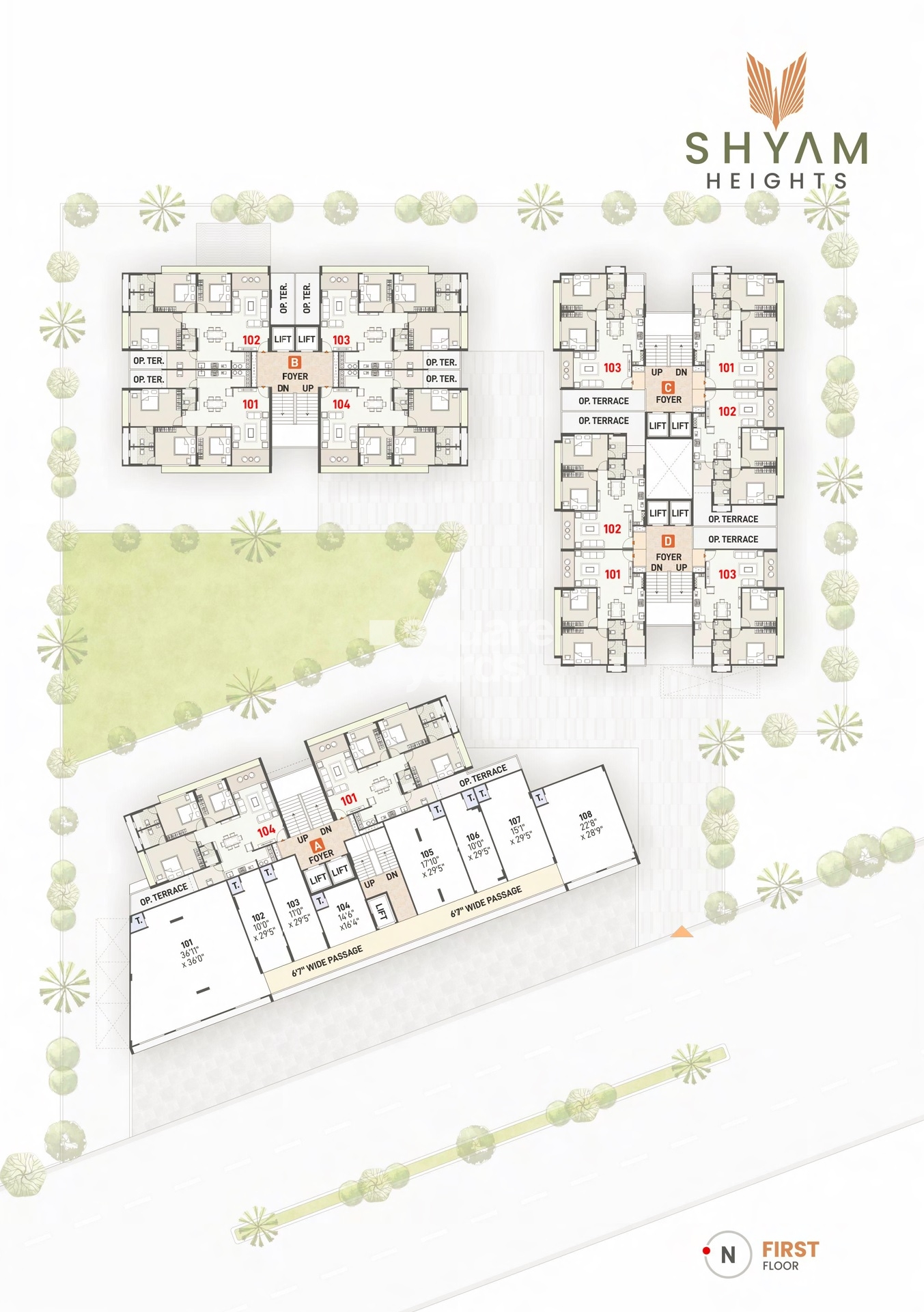 Shyam Heights Apartments Floor Plans