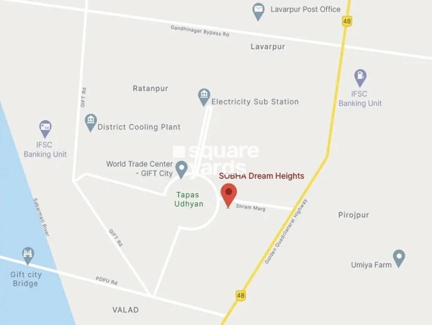Sobha Dream Heights Location Image