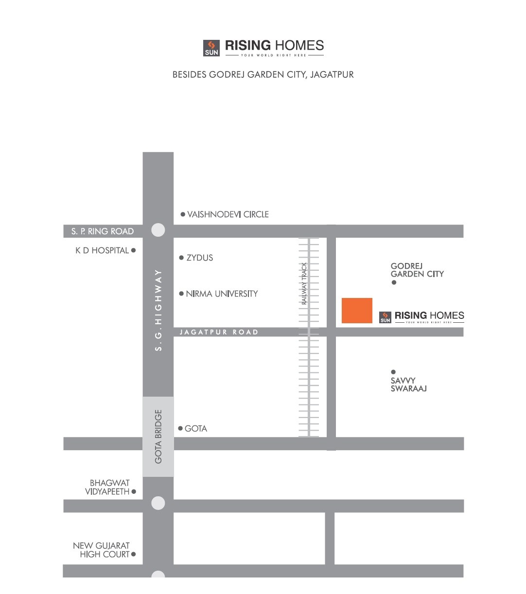 Sun Rising Homes Location Image
