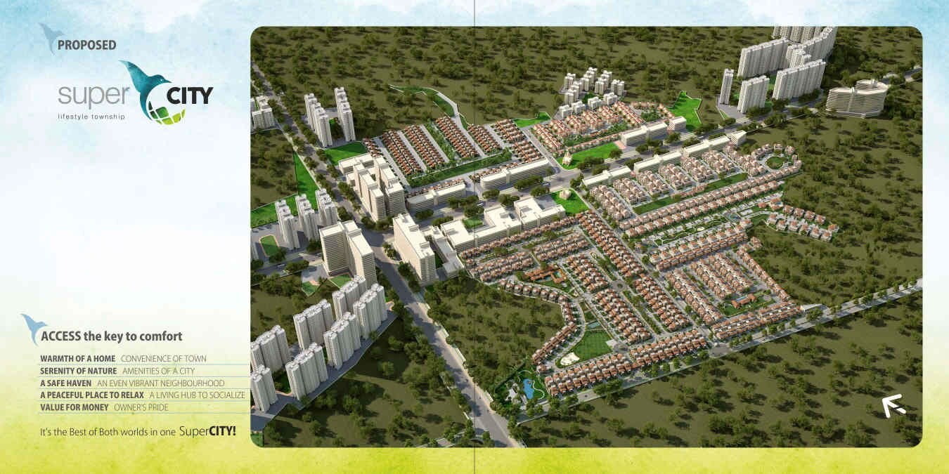Supercity-Lifestyle-Township_an aerial view of a city with many buildings