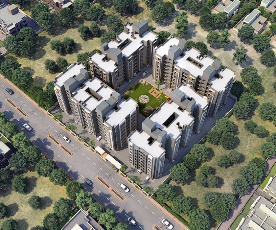 Swastik Sanand Green Residency Tower View