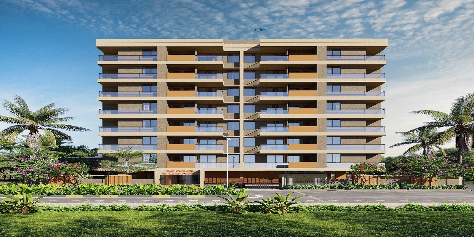 Uma Square residential project in Randheja