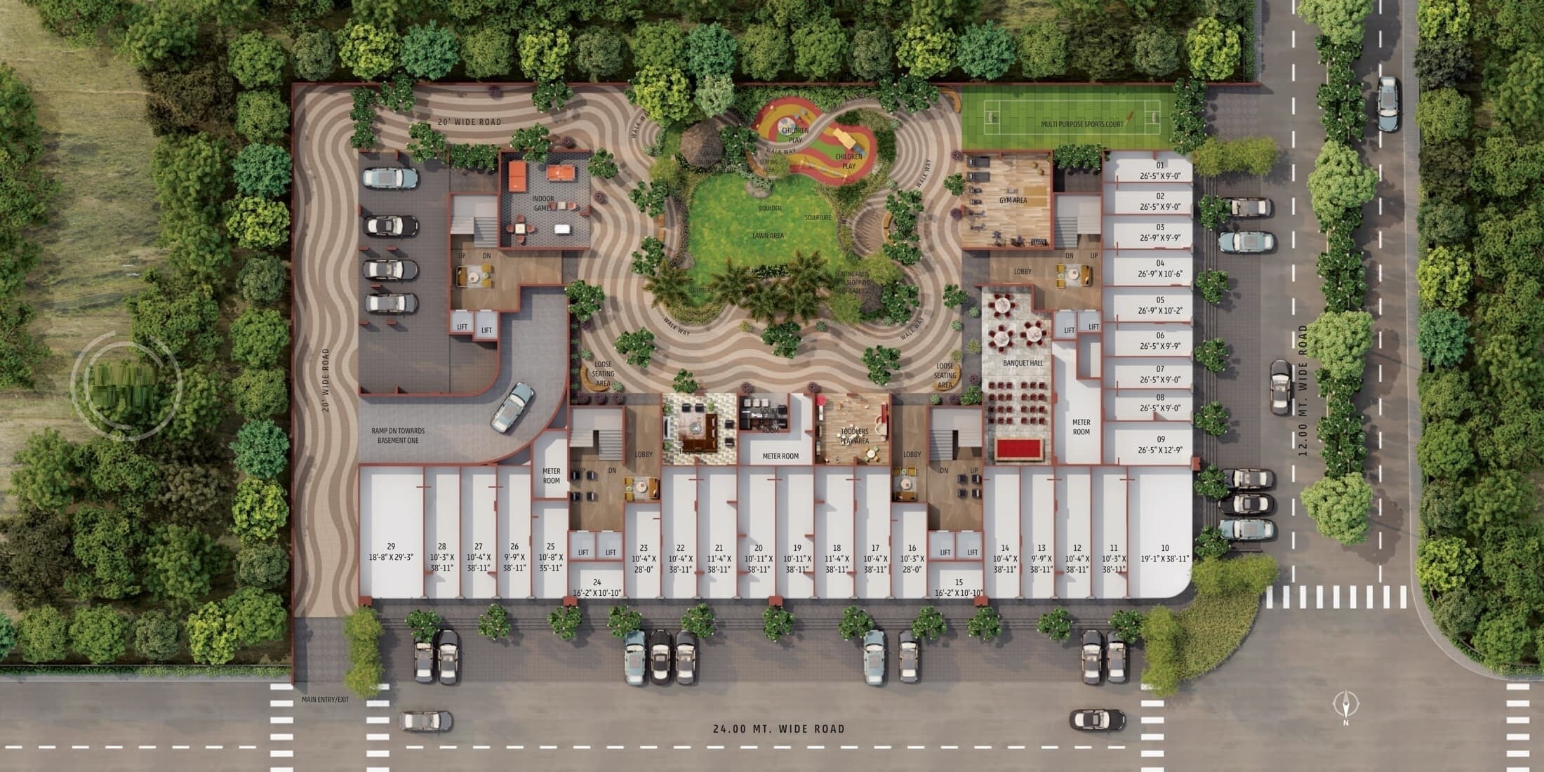 Vivaan-Oliver_an aerial view of a city with a large building