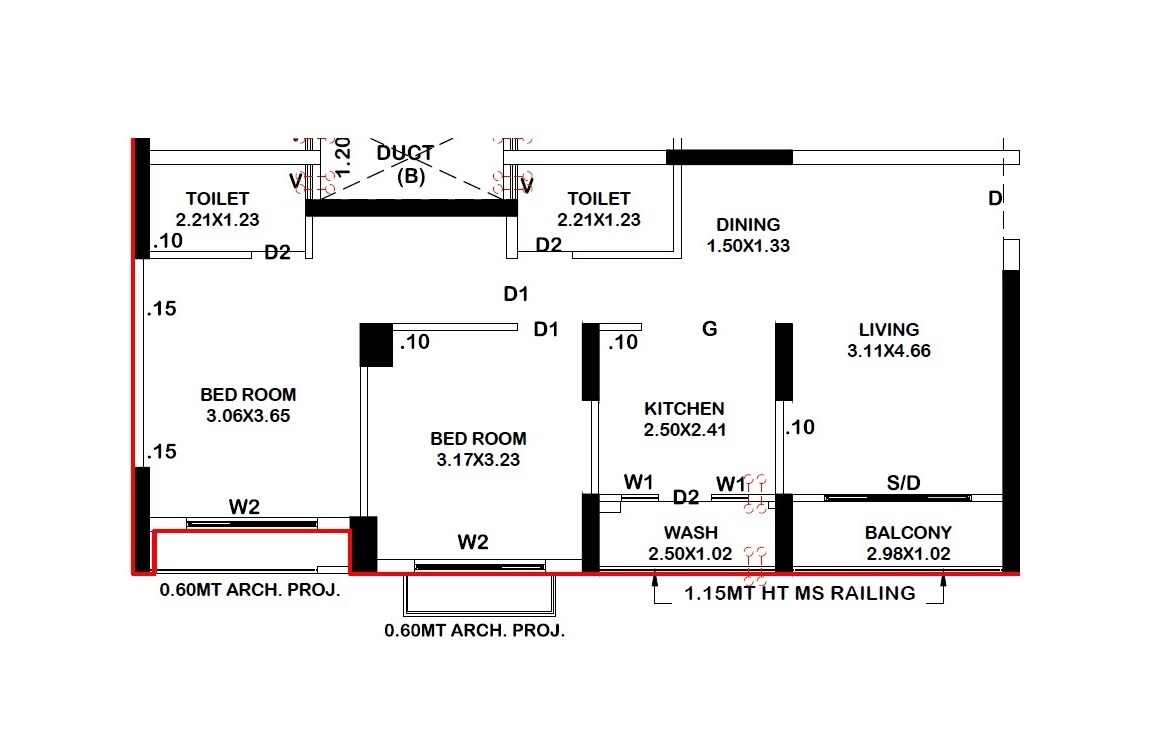 2 BHK Apartment at Adani Aster Neo, Shantigram – for Rent