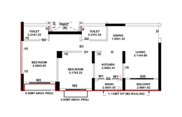  2 BHK Apartment at Adani Aster Neo, Shantigram – for Sale