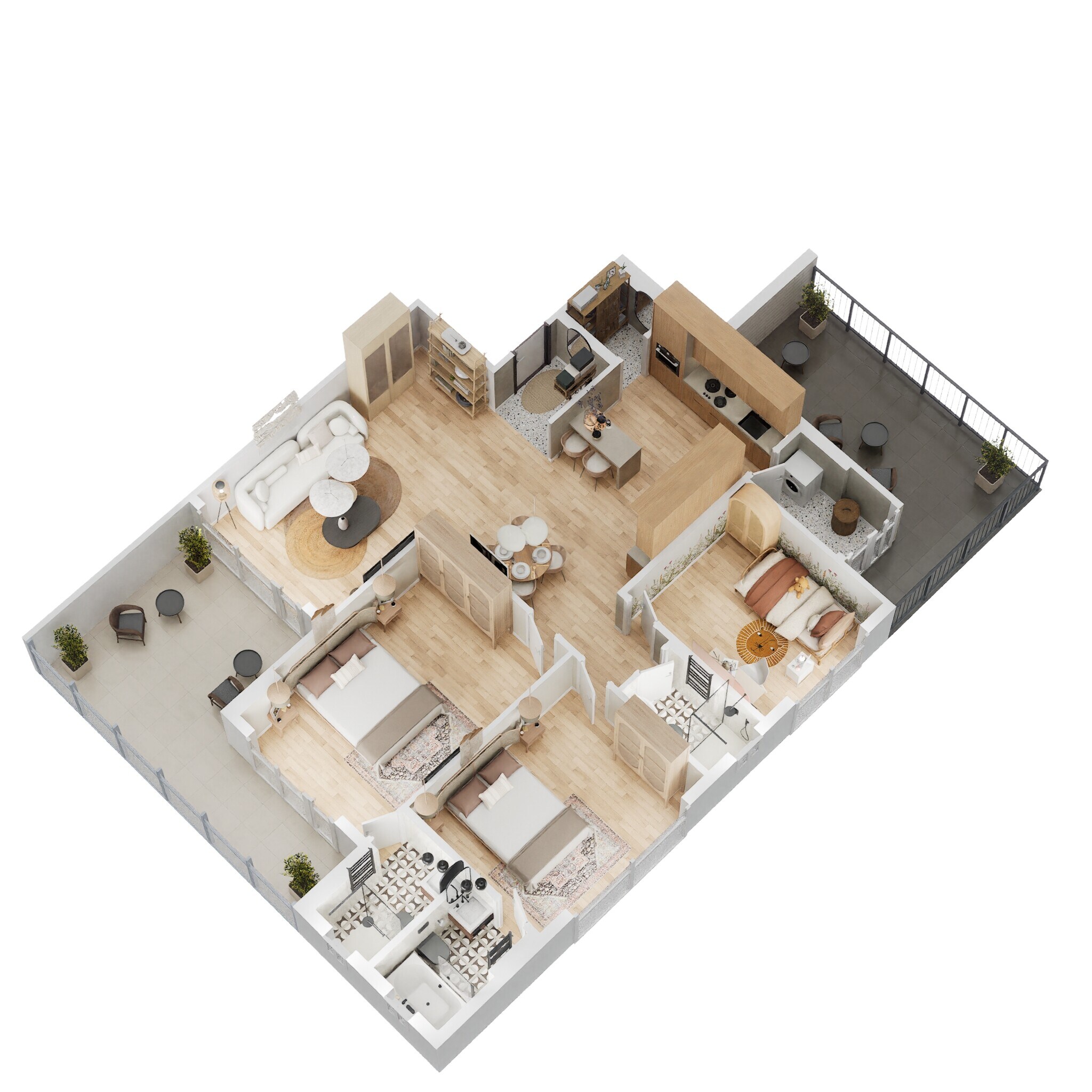 3 BHK 1419 Sq. Ft. Apartment