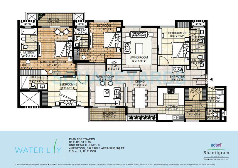 4 BHK 3250 Sq. Ft. Apartment