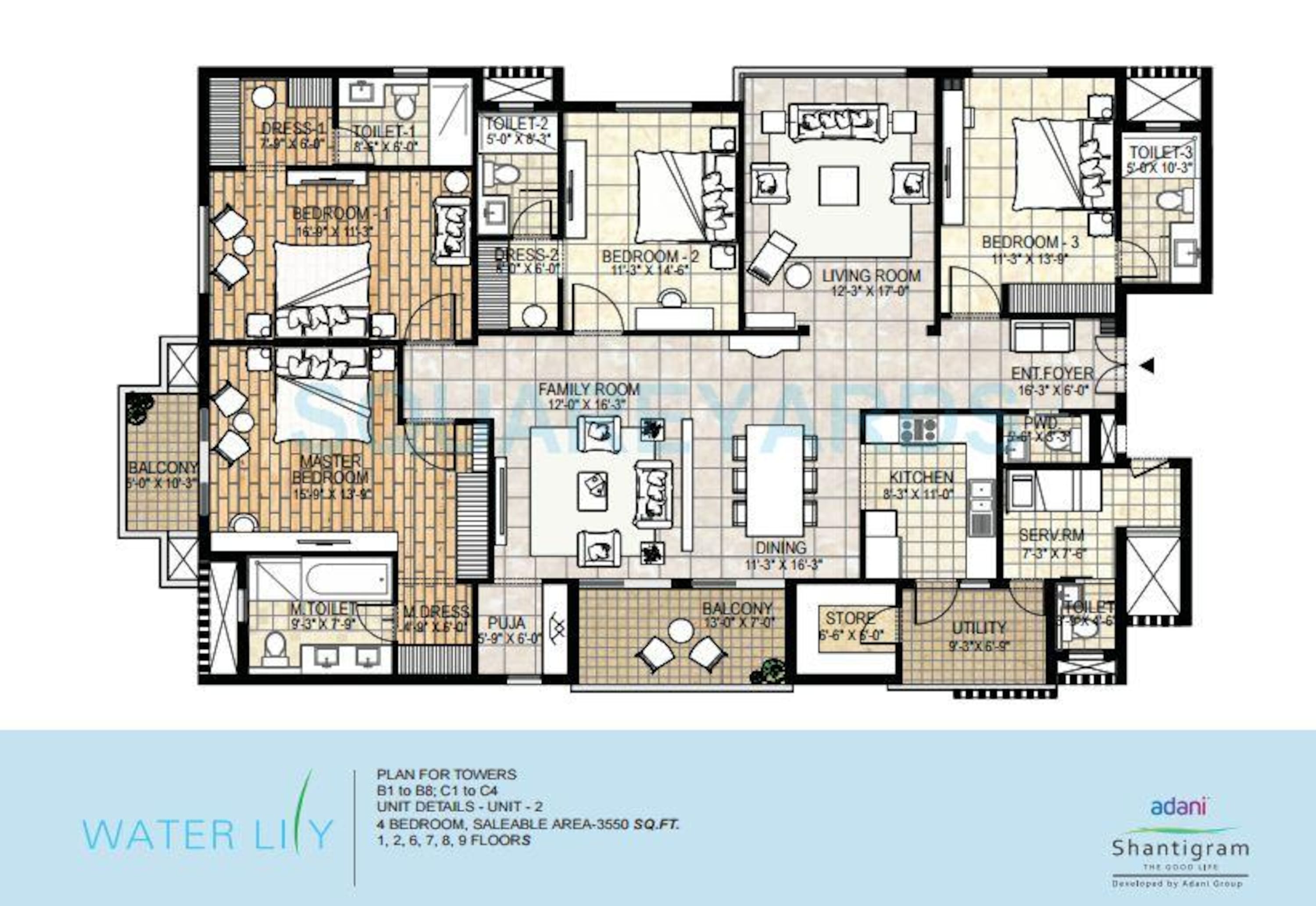 adani shantigram water lily apartment 4bhk 3550sqft1