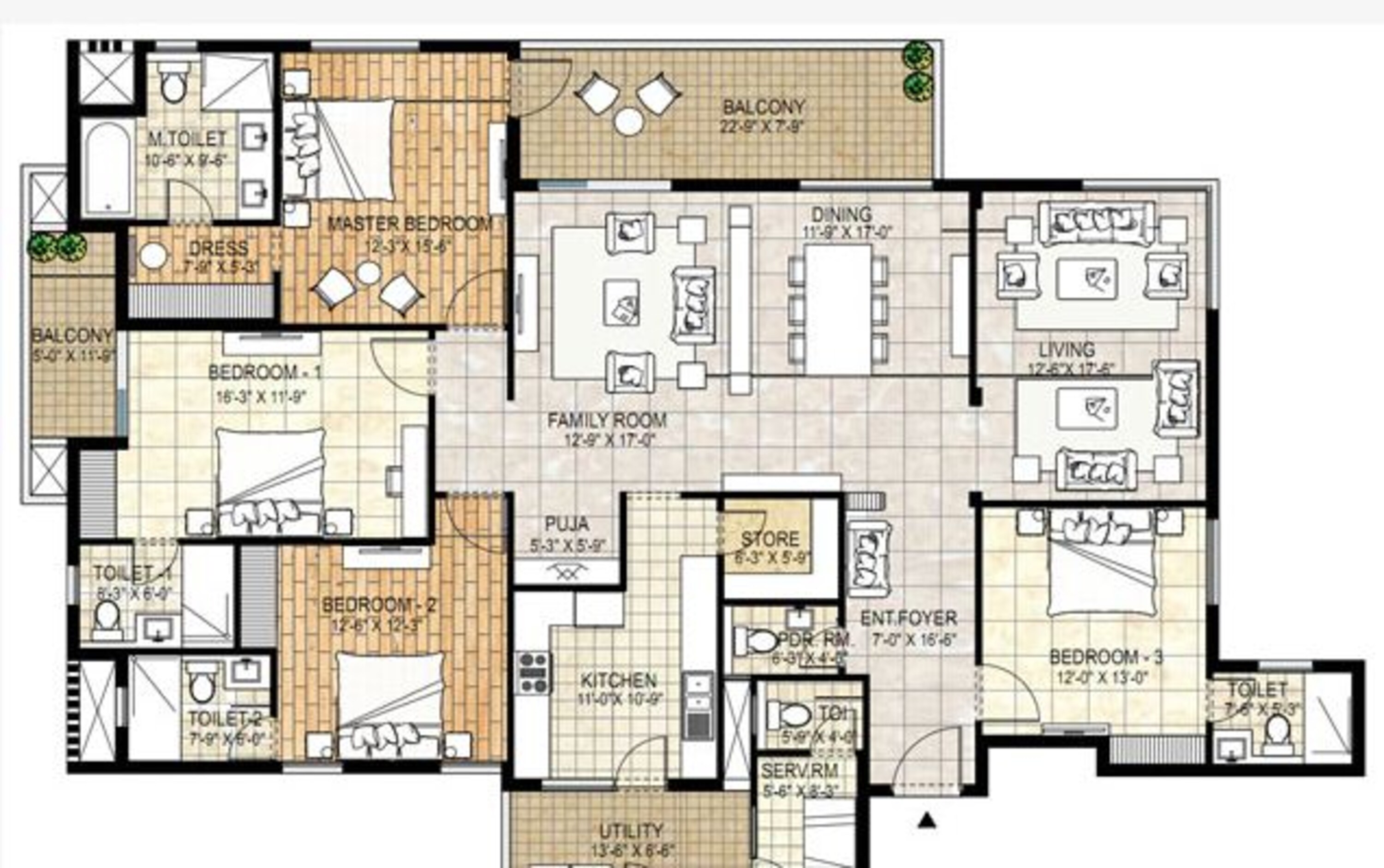 adani shantigram water lily apartment 4bhk 3780sqft 1