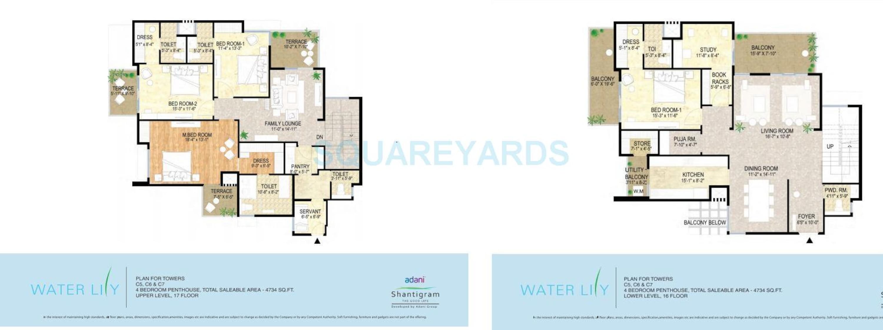 adani shantigram water lily apartment 4bhk 4734sqft 1
