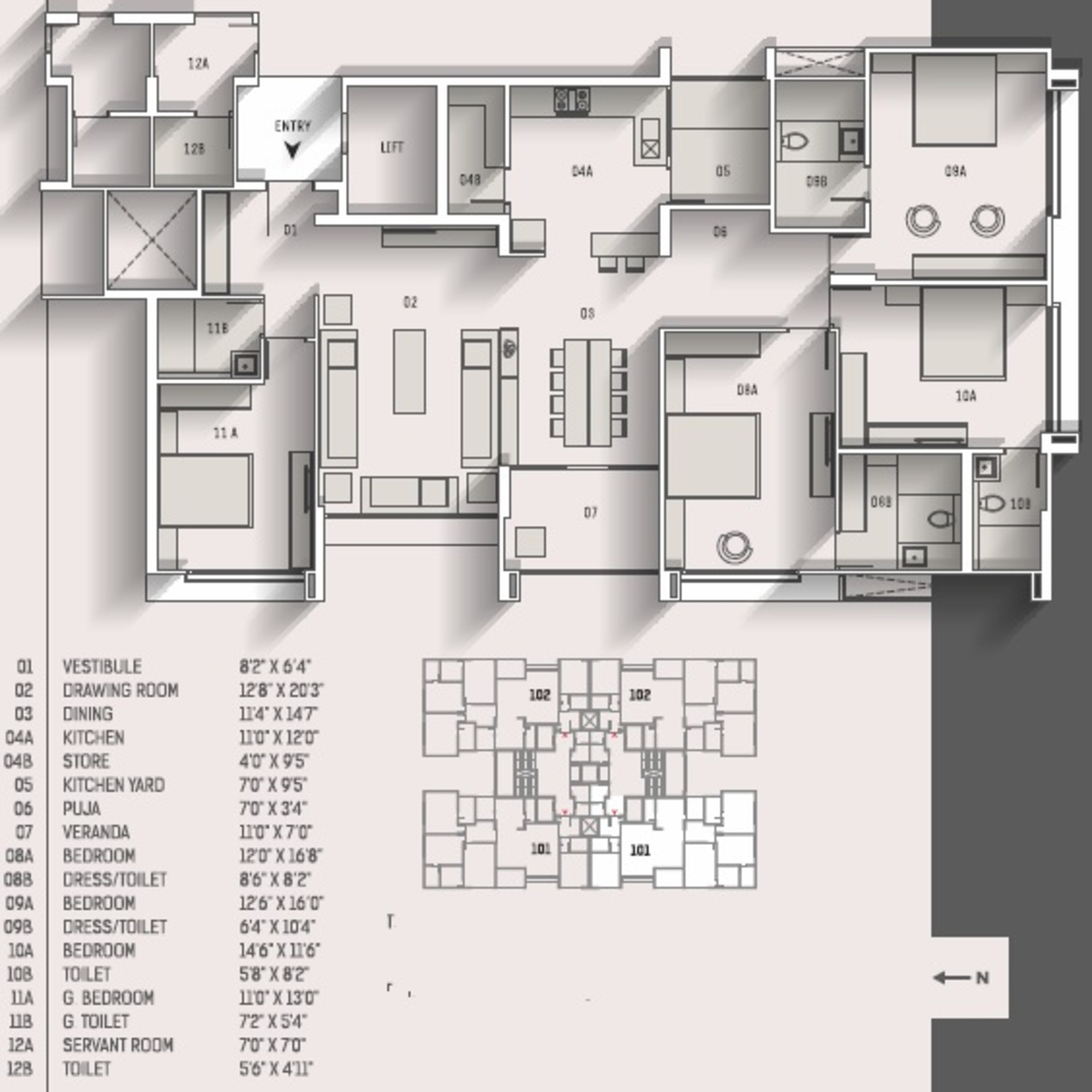 addor cloud 9 apartment 4 bhk 2943sqft 20244010144029
