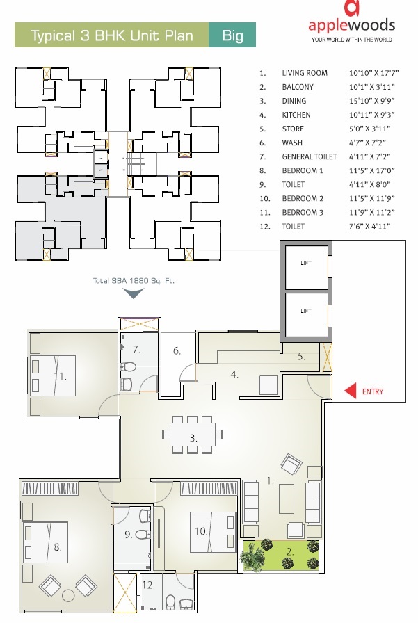 Applewood Sorrel Floor Plans Bopal, Ahmedabad