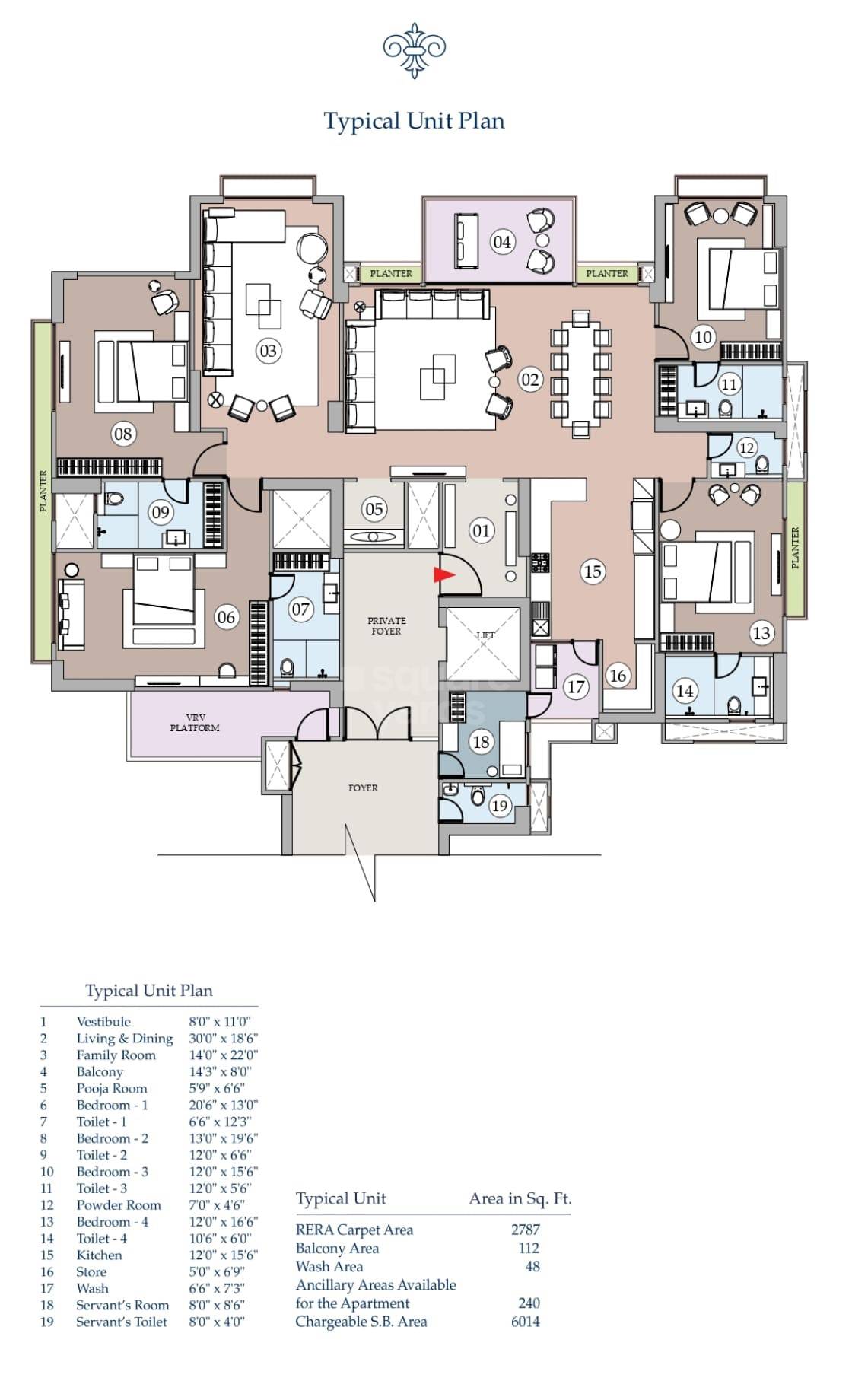 4 BHK 6014 Sq. Ft. Apartment in Ashima The Sovereign