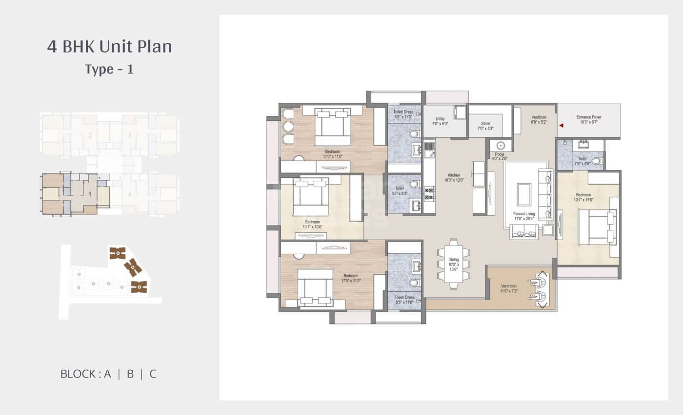 Other, deep-indraprasth-saptak 4 Bedroom 3120 Sq.Ft. Apartment In Naranpura Ahmedabad 8992035