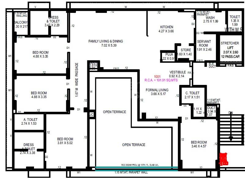 4 BHK 2066 Sq. Ft. Apartment