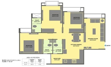  3 BHK Apartment at Gala Orchid Sky, Shela – for Rent