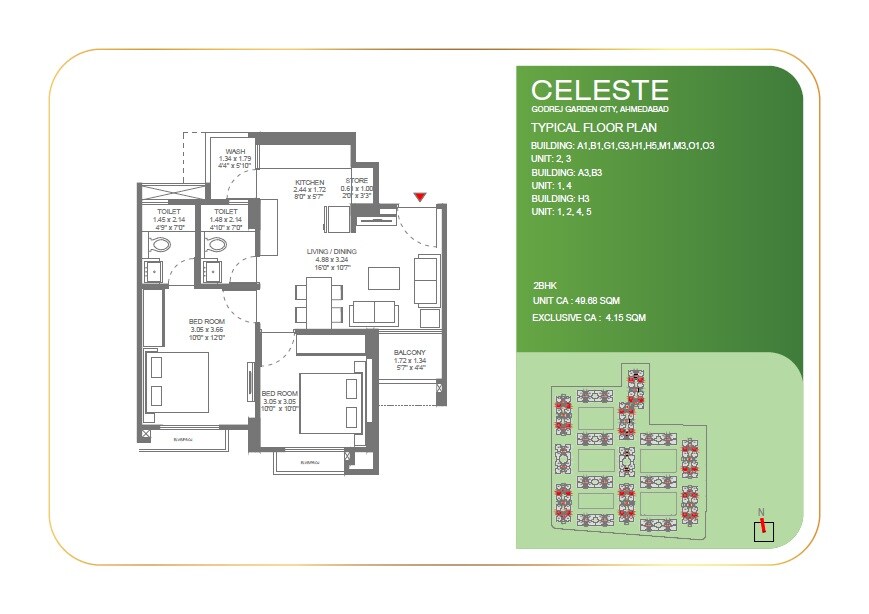 2 BHK 535 Sq. Ft. Apartment