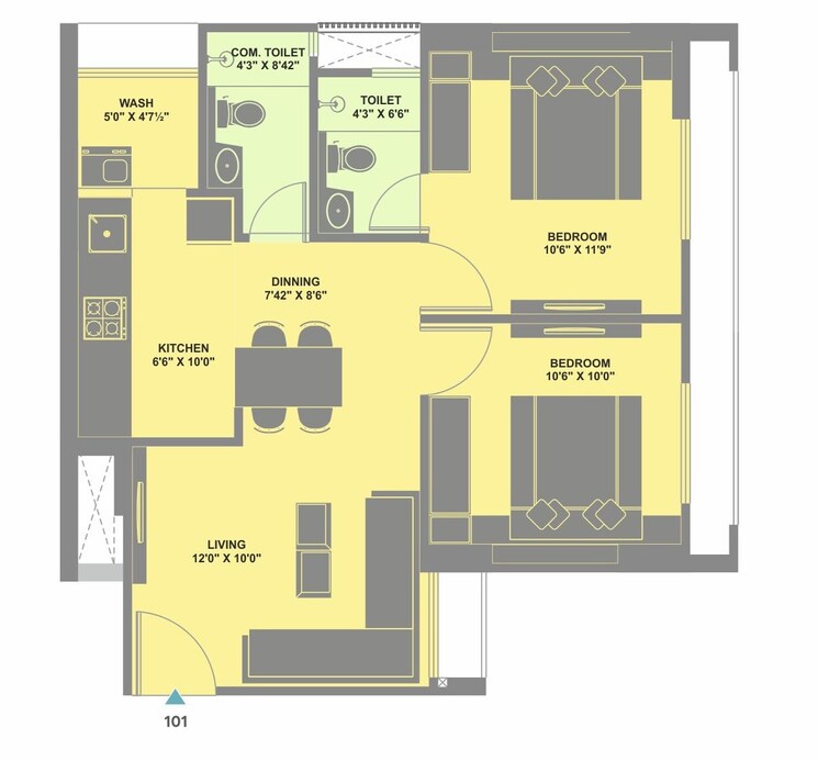 Other, goyal-orchid-blues 2 Bedroom 1069 Sq.Ft. Apartment In Shela Ahmedabad 8942745