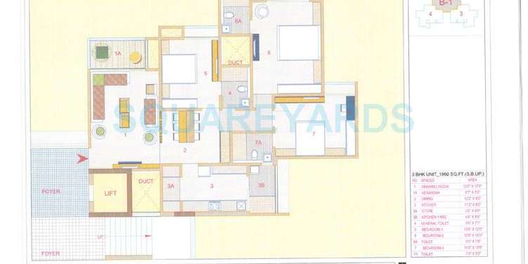 hn safal applewoods orchid heights apartment 3bhk 1960sqft 1