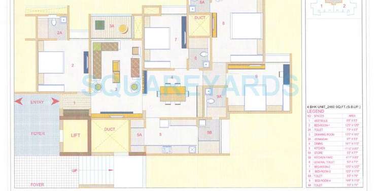 hn safal applewoods orchid heights apartment 4bhk 2460sqft 1