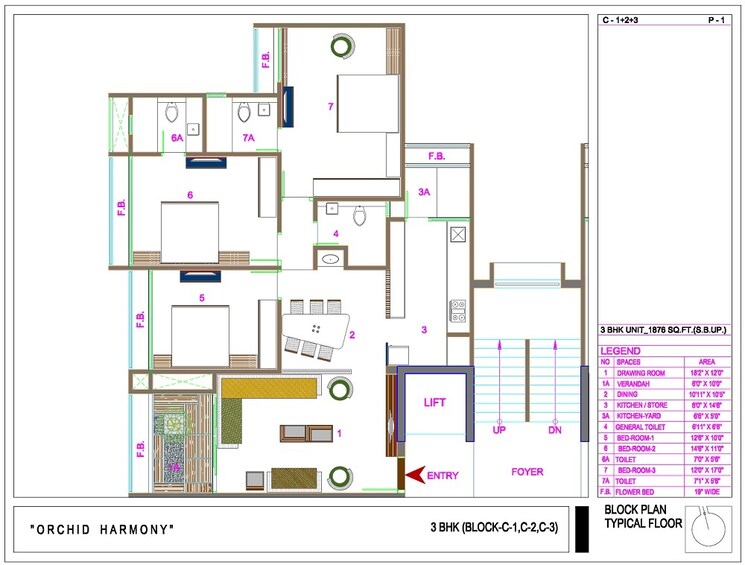 Other, hn-safal-orchid-harmony 3 Bedroom 1876 Sq.Ft. Apartment In Shela Ahmedabad 9103992