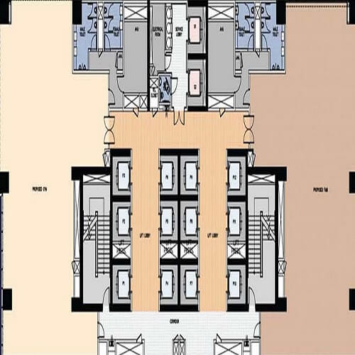 Floor plan of 15107 Sq. Ft. Office Space in ILFS Gift City, Ahmedabad