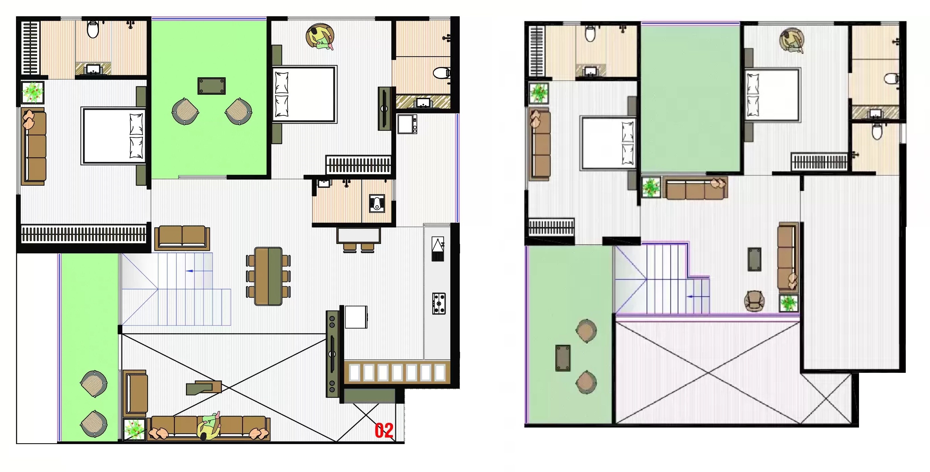 Floor plan of 4 BHK 2309 Sq. Ft. Apartment in Kanha Nest Elina, Ahmedabad