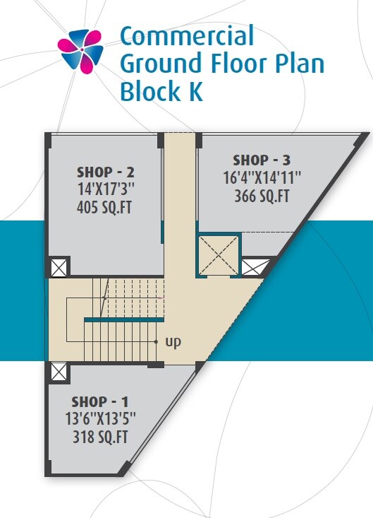 Floor plan of 318 Sq. Ft. Retail Shop in Laxmi Nivas Narol, Ahmedabad