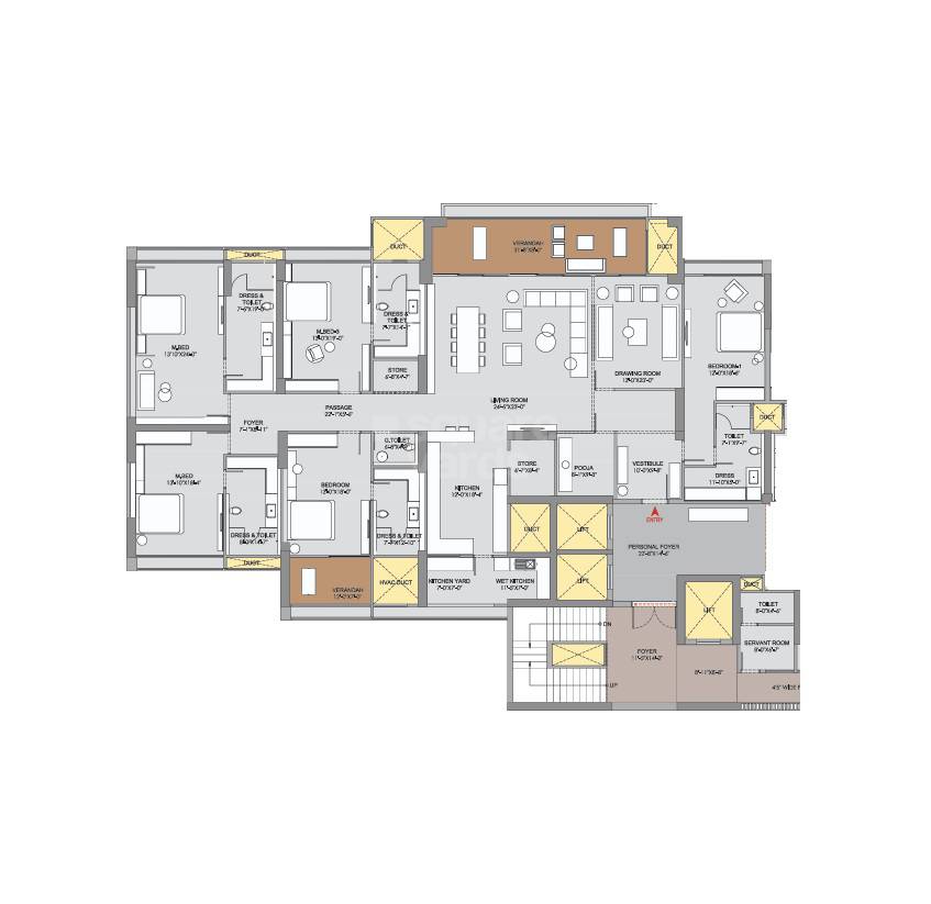 5 BHK 5232 Sq. Ft. Apartment