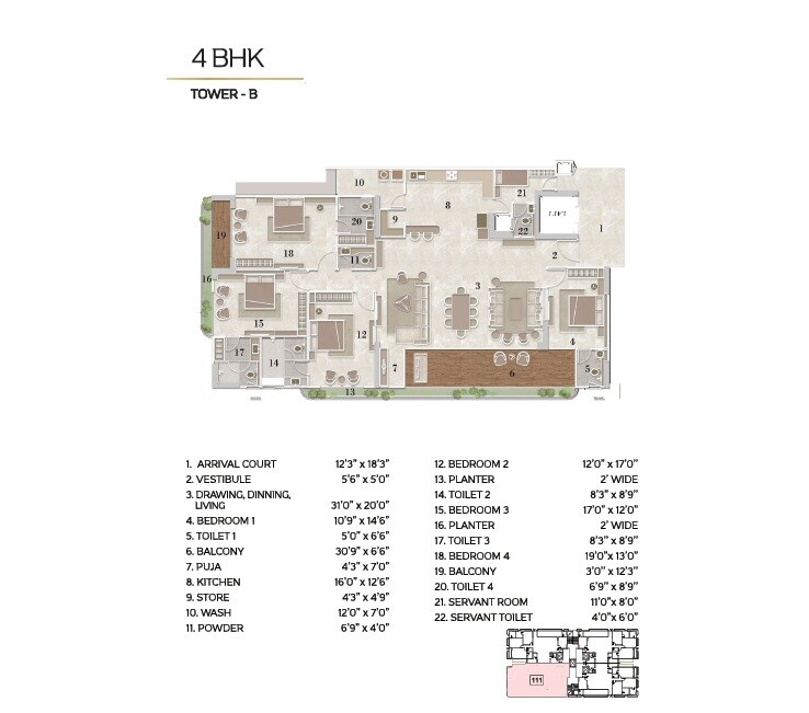 4 BHK 5420 Sq. Ft. Apartment