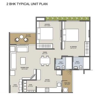  2 BHK Apartment at Nila Atuulyam, Makarba – for Sale