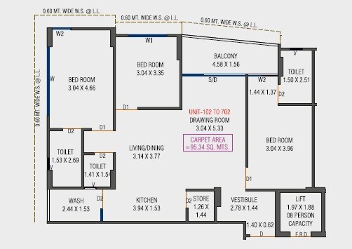 3 BHK 1026 Sq. Ft. Apartment