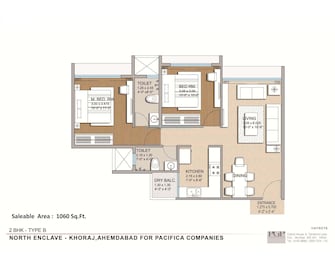 2 BHK Apartment For Resale in Pacifica North Enclave Khodiyar Ahmedabad  7415285