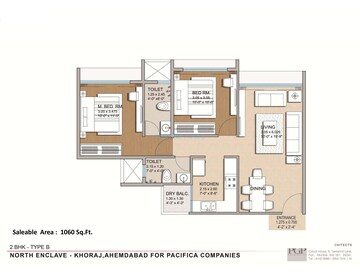  2 BHK Apartment at Pacifica North Enclave, Khodiyar – for Sale