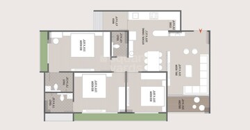  3 BHK Apartment at Rhythm Aura, Bopal – for Sale