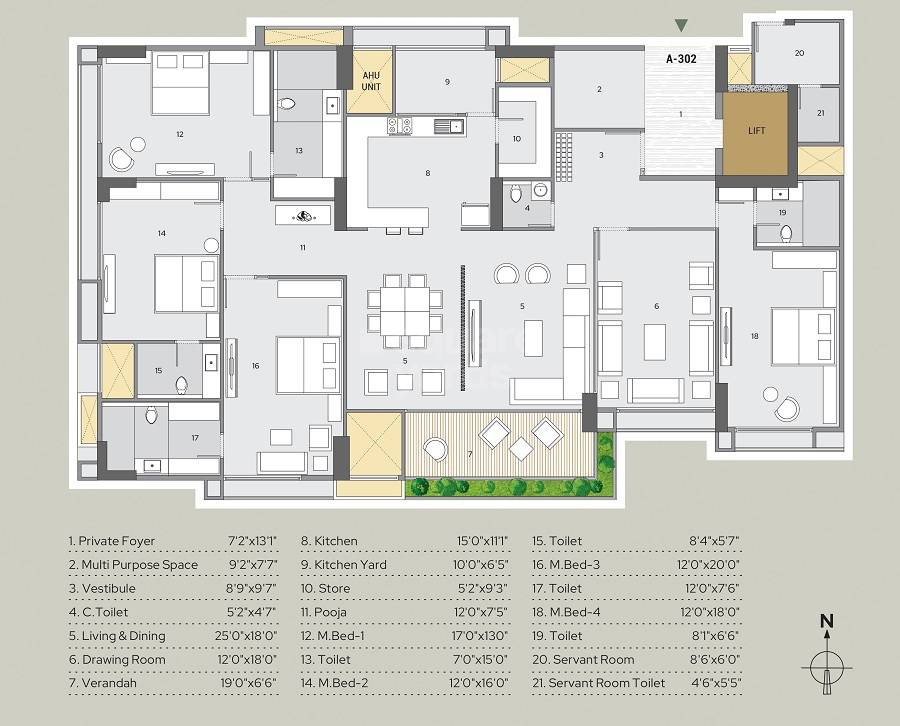 4 BHK 2483 Sq. Ft. Apartment in Saiyamm Apricus