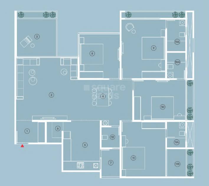 4 BHK 3213 Sq. Ft. Apartment