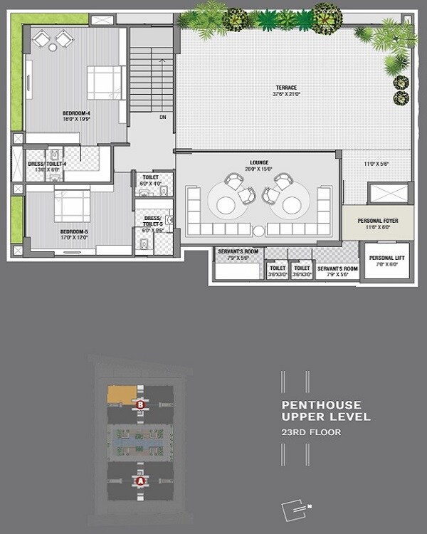 5 BHK 6900 Sq. Ft. Penthouse