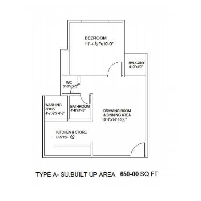 1 BHK 650 Sq. Ft. Apartment in Savvy Strata