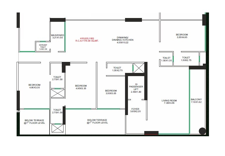 4 BHK 1894 Sq. Ft. Apartment
