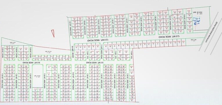 Floor plan of 2925 Sq. Ft. Plot in Shyam Dholera Global City, Ahmedabad